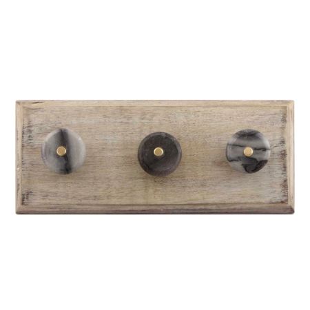 Grey Stone Flat Wooden Hooks